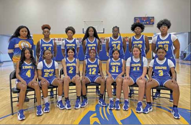The 2021-2022 Kemper County High School girls varsity basketball team.